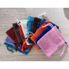 pochette cadeau toile de jute coloré x1