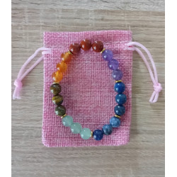 pochette cadeau toile de jute coloré x1