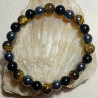 Bracelet œil du tigre hématite obsidienne