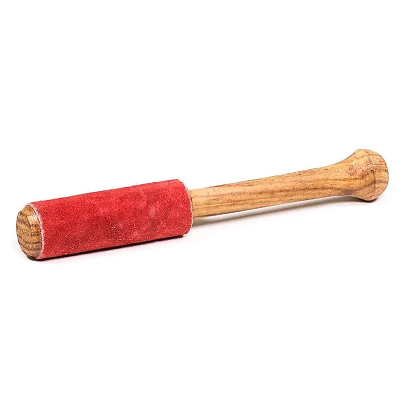 Bâton bois pour bol chantant rouge