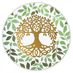 Dessous de verre Arbre de vie doré x6