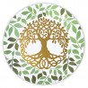Dessous de verre Arbre de vie doré x6