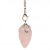 Pendule fleur de lotus quartz rose