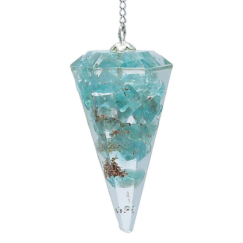 Pendule orgonite apatite