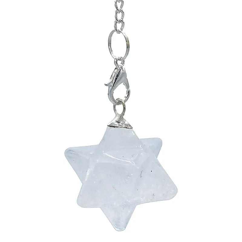 Pendule Merkaba cristal de roche
