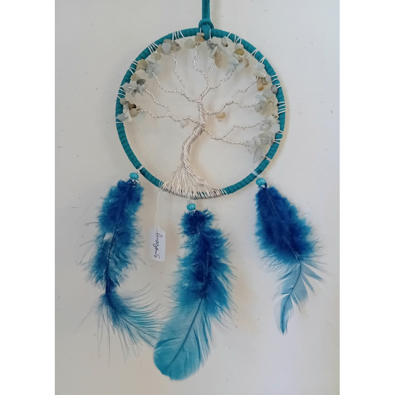 Porte bonheur de voiture amazonite 10 cm