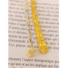 Marque pages doré citrine soleil acier inoxydable
