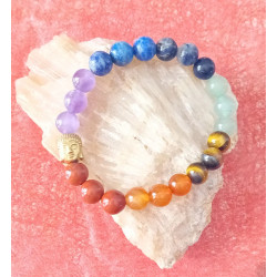 Bracelet 7 Chakras bouddha doré
