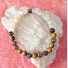 Bracelet Œil du tigre citrine cristal de roche 6 mm
