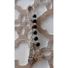 Marque pages obsidienne noire cristal de roche pentacle