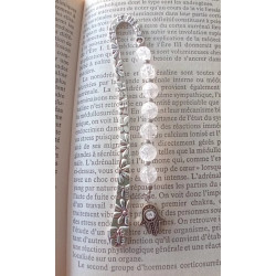 Marque pages cristal de roche main