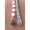 Marque pages quartz rose hématite rose acier