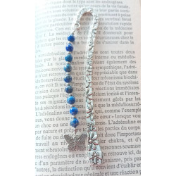 Marque pages lapis lazuli papillon argenté