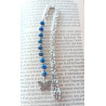Marque pages lapis lazuli papillon argenté