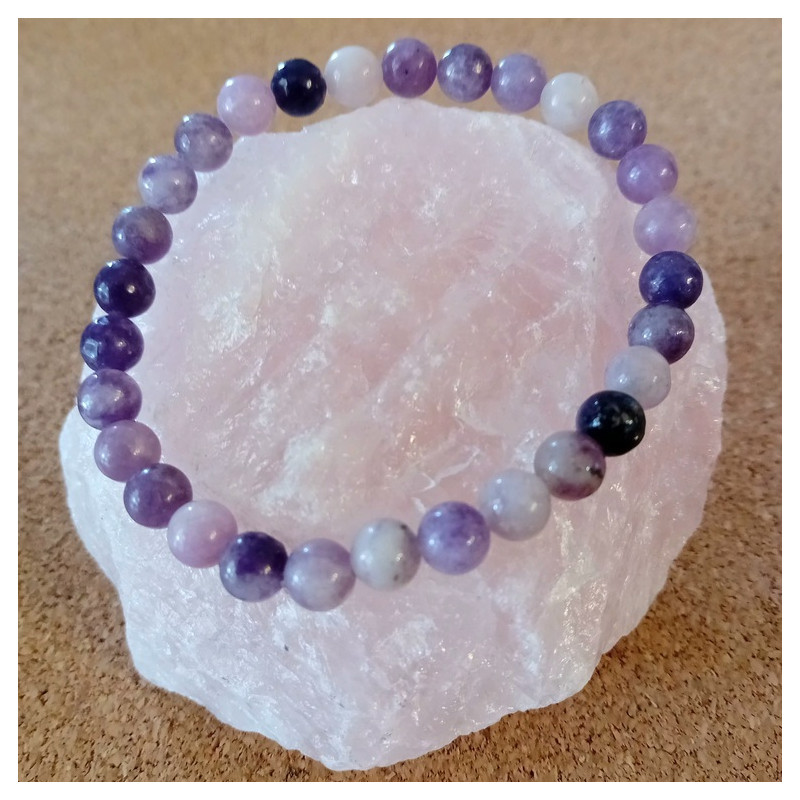 Bracelet Lépidolite 6mm