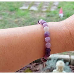 Bracelet Lépidolite 6mm