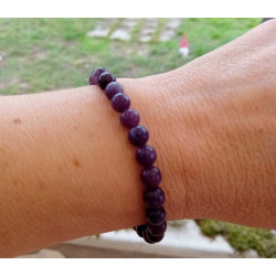 Bracelet Lépidolite 6 mm foncé