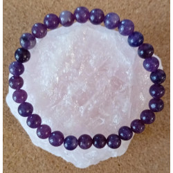 Bracelet Lépidolite 6 mm foncé