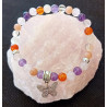 Bracelet multi-pierres 6 mm papillon