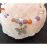 Bracelet multi-pierres 6 mm papillon