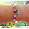 Bracelet multi-pierres 6 mm papillon