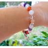 Bracelet multi-pierres 6 mm papillon