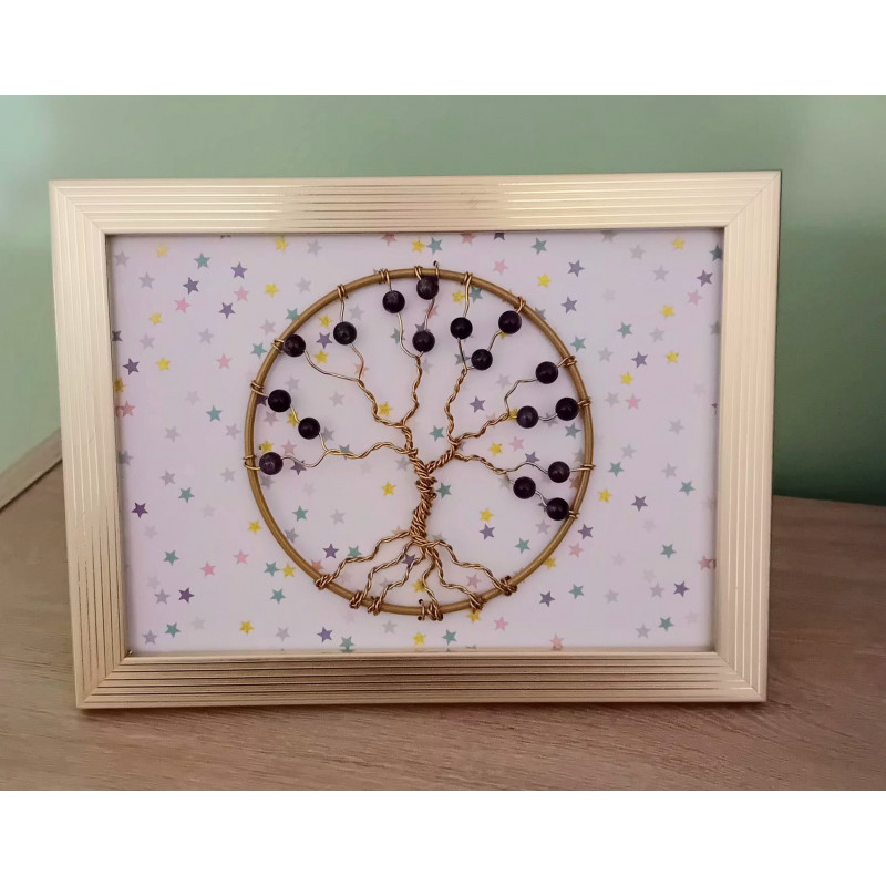Cadre arbre de vie améthyste