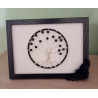 Cadre arbre de vie obsidienne noire
