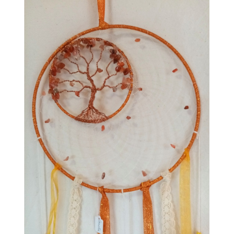 Attrape rêves/ arbre de vie cornaline