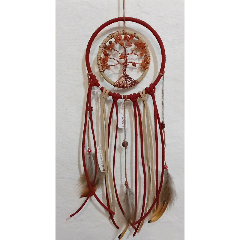 suspension arbre de vie cornaline