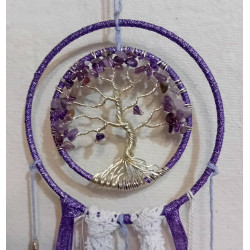suspension arbre de vie améthyste