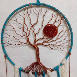 suspension arbre de vie cornaline