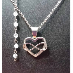 Pendentif cœur infini acier...