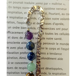 Marque-pages argenté arbre de vie 7 chakras