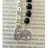 Marque pages onyx arbre de vie argenté 8 mm
