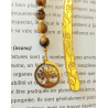 Marque pages œil du tigre arbre de vie doré 6 mm