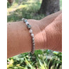 Bracelet- élégance aigue marine & cristal de roche