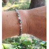 Bracelet- élégance aigue marine & cristal de roche