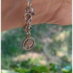 Bracelet élégance – Péridot Obsidienne noire & Cristal de roche
