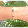 Bracelet élégance – opale rose & Cristal de roche