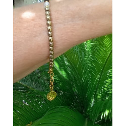 Bracelet élégance – obsidienne noire & Cristal de roche